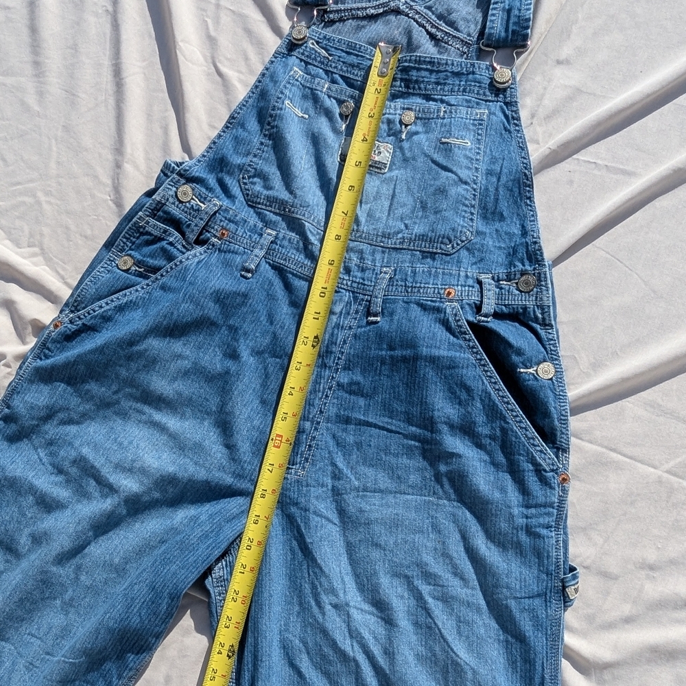 MAKE OFFER! Vintage 80s Classic Buffalo Blue Jean Overalls by David Bitton - Picture 7 of 16